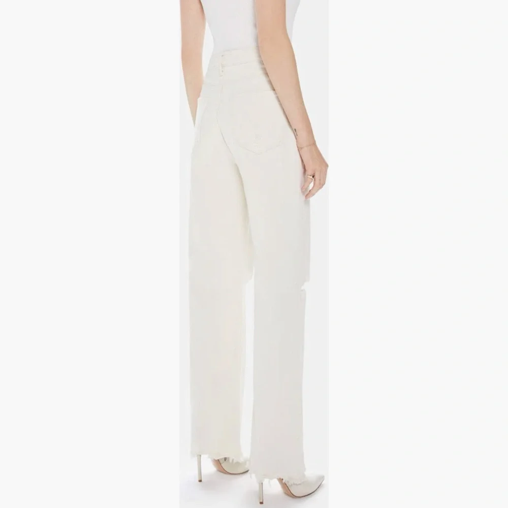 MOTHER SUPERIOR unnatural acts HIGH WAISTED TUNNEL VISION SNEAK wide leg JEANS - Picture 4 of 10
